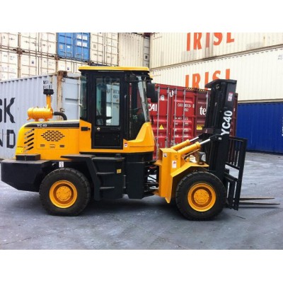 Factory Price SHYTGER Price Hand Off Road Diesel Forklift Car 4Ton Standard Mast